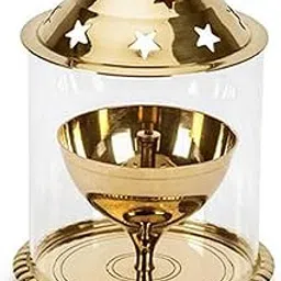 delight world Brass Golden Akhand Diya – Elegant Traditional Oil Lamp, Durable Brass Construction Golden Akhand Diya (Gold, 3.9 Inch x 3.9 Inch x 5.9 Inch)-picture-19