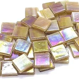 Sai Mosaic Art Coral Peru Brown HK127 Glass Mosaic 15x15mm tiles 100 gm pack-image-89