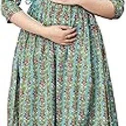 bai saa Maternity Kurti for Women's with Feeding Zippers-picture-19