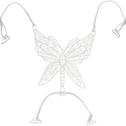 ujeavette 3xWomen Adjustable Underwear Cross Back Butterfly Bra Shoulder Strap White-picture-57