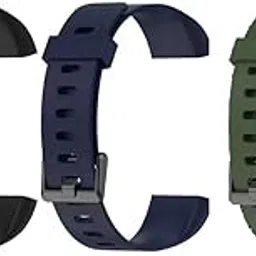 AIFEI Compatible with Realme Smart Band 2022 Silicone Realme Band Bracelet RMA183 Strap with Black Metal Buckle Stylish (Tracker Not Included) Set of 3-picture-15