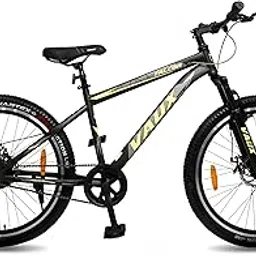 Vaux Falcon 27.5T Cycle for Men with Double Disc Brakes & Front Suspension, Single Speed MTB Bicycle for Adults with 17 inch Hi-Ten Steel Frame, Double Alloy Rims, Nylon Tyres(Green)-picture-17