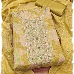 pandadi saree Women's Heavy Jacquard With Embroidery And Hand Work Unstitched Salwar Suit Dress Material-picture-38