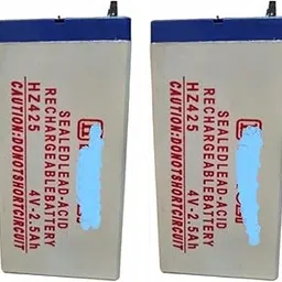 Sam 2 pcs 4 Volt Sealed Lead Rechargeable Battery for Emergency Light,Torch,Dc Motor,Led Bulb,Mosquito bat,Solar Project and Much More Uses (2.5 Ah)-image-11