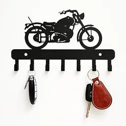 Kanojia Ent. Bike Shape Key Holder | Stylish Wall Mounted Key Hanger | 7 Hooks Key Stand for Home Décor, Keys & Accessories-picture-11