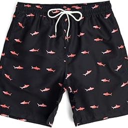 chroes Mens Swim Trunks Quick Dry Funny Swim Shorts with Mesh Lining Swimming Trunks for Men |Fish-Black |M-picture-3