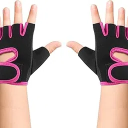 Luwint Kids Fingerless Workout Gloves - Anti-Slip Fitness Mitten for Children Cycling Yoga Weightlifting, 1 Pair-picture-19