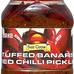 Sun Grow Organic Homemade/Mother Made Stuffed Banarasi Red Chilli Pickle Achaar 850grams-picture-16