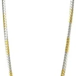 epicure wears Epicure Brass Dual tone 2 Colour Gold & Silverplated Snake chain Fashion Necklacen Men Women-picture-20