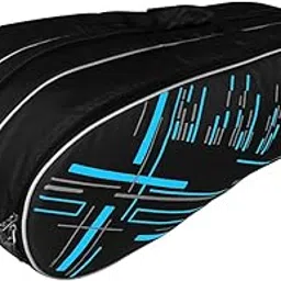WILD MODA Passion Pro Premium 3-Compartment Badminton & Tennis Racquet Bag – Lightweight, Durable, and Padded Unisex Design for Men, Women, Youth & Players of All Levels (Black & Blue)-image-72