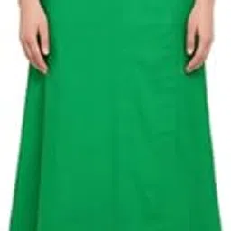 Green Cotton Petticoat for Women | Full-Length Saree Underskirt | Drawstring Plain Cotton Petticoat-picture-15