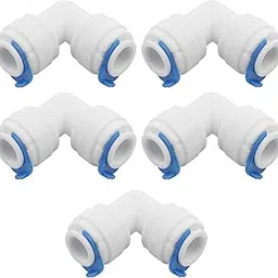 VINIXA 3/8 -Inch x 3/8 -Inch Tube Push Union Elbow Quick Connect for RO Water Filter Fitting (Pack of 5)-picture-26