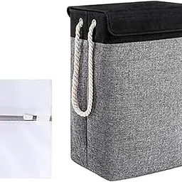 VISTORA Dirty Laundry Basket with Handle Washing Basket for Closets Travel Organizer Deep Gray-picture-23