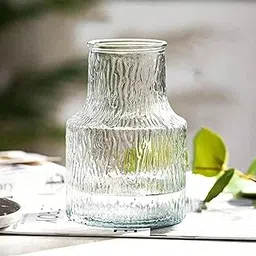 Art Street Nordic Aquatic Transparent Glass Vase, Designed Stripe Flower Vase for Home Decor, Wedding Decoration, Living Room, Bedroom and Office Décor(Size: 3.5x6 Inch)-picture-15