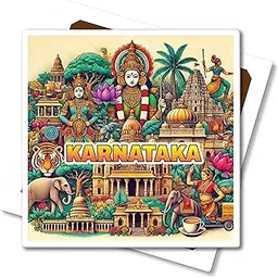 Nature Beautiful India Karnataka City Acrylic Fridge Magnet | 2.5x2.5 Inches, 3mm Thick | Travels Lover, Home Kitchen, Office Staff, Client, Quality Finished-image-80