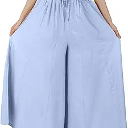 rajvila Women's Rayon Palazzos for Women 40 Inch Length 1-picture-24