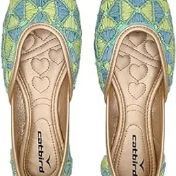 catbird Women Handmade Punjabi Juttis | Traditional Ethnic Shoes-picture-29