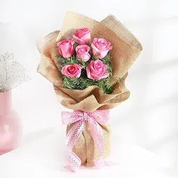 IGP-Pink Paradise Bouquet (Fresh Flowers-Roses) For Special Occasion, Birthday and Anniversary Gifting-image-57