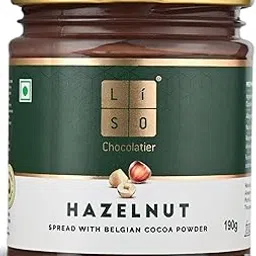 Liso Hazelnut Spread | Made with The Goodness of Rich Belgian Cocoa Powder | Delicious Choco Spread | 100% Vegetarian with No Palm Oil, 190 gm (Hazelnut, 190) image 1