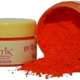Organic Herbal Sindoor Sendur 100% Pure Saffron (Orange) Natural Hanuman Sindoor Senthuram Powder Puja Tilak Suhaag Bajrangbali Pooja essential for Women-picture-20