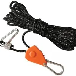 BNF® 3xRope Hanger | Ratchet Tightener for Grow Light Hangers | Zinc Alloy Pulley with Reflective 5m Rope | Durable, High Tensile for Outdoor Canopy Climbing | Black ” Sturdy Finish-image-90