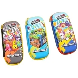 Gifts- Min- Craft Pencil Case for Kids – Pack of 1, Large Capacity Waterproof Stationery Pouch with Zipper| Cute Hardtop Pencil Box for School, Boys & Girls (1 PC- Random Design) Size 22X8 cm-picture-18