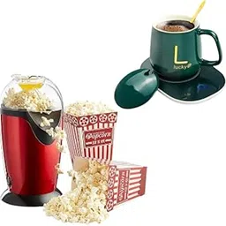 Drumstone (3 Years Warranty) Coffee Mug Warmer & Electric Popcorn Maker: Enjoy Warm Coffee and Tea All Day Quick and Easy Popcorn for Movie Nights Snacks I for Office and Home Use-picture-16