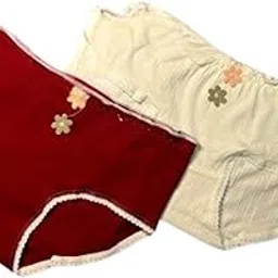 nikmit Women Cotton Blend Panties with Cute Floral Embroidery Comfortable Soft Breathable Underwear Seamless Stretch Waistband Stylish Innerwear-picture-12