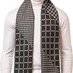 ravaiyaa - attitude is everything Men's Reversible Stripe Pattern Winter Wool Scarf, Muffler 72"x12" Inch-picture-35