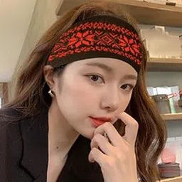 bnf Knitted Headband for Women Ear Warmer Thick Knit Headband for Winter Running Red Womens Accessories | Hats-picture-57