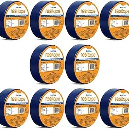 Astral Resitape PVC insulation tapeIElectrical Tape Fire-Retardant Resistance to moisture,Acid & Alkalies Excellent Elasticity & Durability Strong Grip & Adhesion 6mtr tape X 17mmX0.125mmx10 pcs-Blue-picture-14