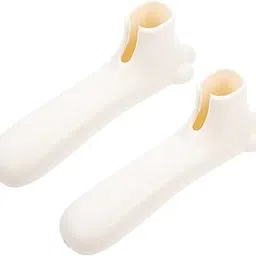 2 Pcs Doorknob Gloves Door Knob Guard Silicone Door Handle Cover Stove Protectors Door Knob Protector Door Bumpers Handle Safety Cover Baby White Login Security Lock-picture-27