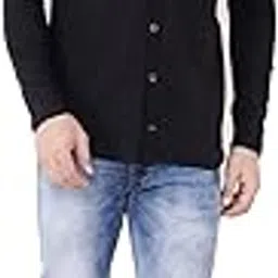 blisstone Men's Cotton Hooded Neck Slim Fit T-Shirt (AHF_744_M, Black, Medium)-picture-37