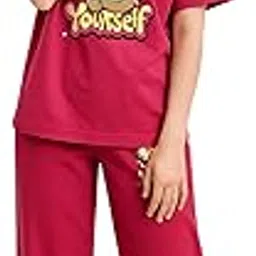 Womens Printed Nightwear Set | Printed T-Shirt & Lower Set for Womens&Girls-image-50