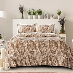 Elstone Home Fleece Winter King Size Woolen Warm Double Bed Bedsheet/Velvet bedheet for Winter with 2 Pillow Covers/Heavy Stuff bedsheet - 228x269 cm Multicolor #15-picture-32