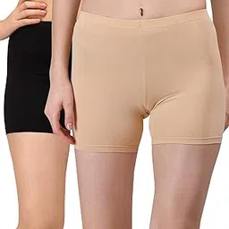 SOIE Women's Mid Rise Soft Polyamide Spandex Mid Thigh Length Cycling Shorts-picture-14