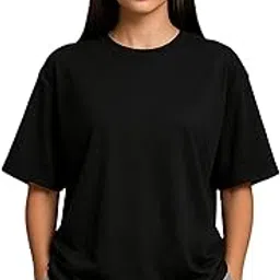 hazuku Premium Oversized Washed Cotton T-Shirt | Drop Shoulder Plain Streetwear Tee-picture-31