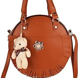 shamriz Women/Girls Round Sling Bag | Sling Side Bag | Girls One Side Bag-picture-42