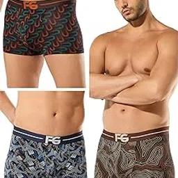 essa Men's Ultra Soft Modal Fabric Trunk - Moisture Absorption with 4-Way Stretch| Breathable Front Contour Pouch| Microfiber Waistband with Spandex|All Over Print|Pack of 3-picture-0