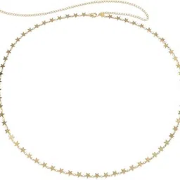 aaishwarya Gold-Toned Starry designed Waist Chain for Womens and Girls | Kamarband for Women | Hip Chain Women Saree | Belly Chain-picture-31