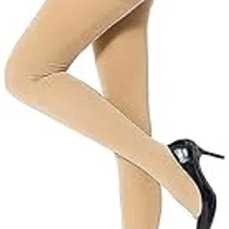 Fleece Lined Tights Women Leggings Thermal Pantyhose Fake Translucent Tights Opaque High Waisted Winter Warm Sheer Tight Free Size (SKIN)-image-75