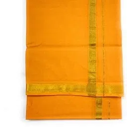exclusive dhoties Men's Pure Cotton Colorful Dhotis in Gold Zari Borders in Size 2 Mtrs Single Dhoti- 4 Muzham-picture-44