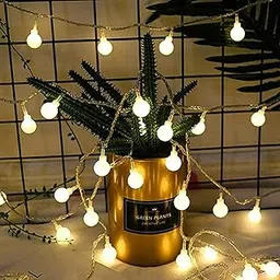 X14 Store 20 Led Bubble Ball String LED Fairy Lights | Diwali Decoration Items for Home Decor | Led Lights for Home Decoration | Diwali Lights | Jhalar Light for Decoration - Warm White-picture-21