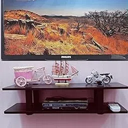 TV Stand Unit Wall Shelf for Living Room/Wooden Wall Mounted TV Unit, TV Cabinet, TV Stand for Wall, TV Stand Unit Wall Shelf for Living Room, Set Top Box Stand (red-image-78