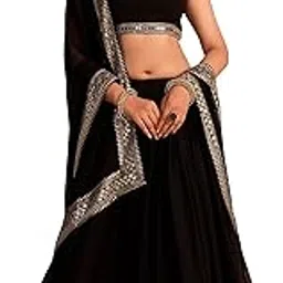 manjar outlet Semi-Stitched Lehenga with Embroidered Thread Work, Choli & Duppatta - 3.5m Lehenga Flair, 2.2m Duppatta Wedding Lehenga Set-picture-22