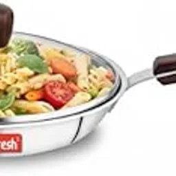 Maxfresh 26 cm Frying Pan, Triply Stainless Steel Fry Pan with Glass Lid, Induction Frying Pan, Silver-picture-10