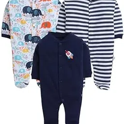Pooja Baby 100% Cotton Rompers/Sleepsuits/Jumpsuit/Night Suits for Baby Boys & Girls, Infants, New Borns-picture-45