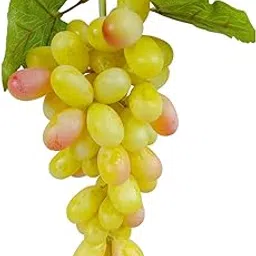Hanging Artificial Brown Grapes with Leaves Plastic Fake Fruit Food Home Decor for Table Decoration Combo Pack of 1 pc-picture-31