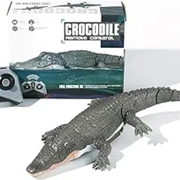 RAZZES 2.4G RC Crocodile Head Toy – Realistic Floating Remote Control Croc Boat for Pool, Lake & Bath | Scary Prank Toy for Kids 5+ | High Simulation Animal Water Toy Gift-picture-55