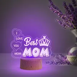 Gift Me Bazar Best Mom Acrylic Led Desk Table Lamp | Birthday Gift for Mom | Mothers Day Gift | Express Your Love for Mom | Multicolored Lamp with On/Off Touch Button | USB Powered-image-7